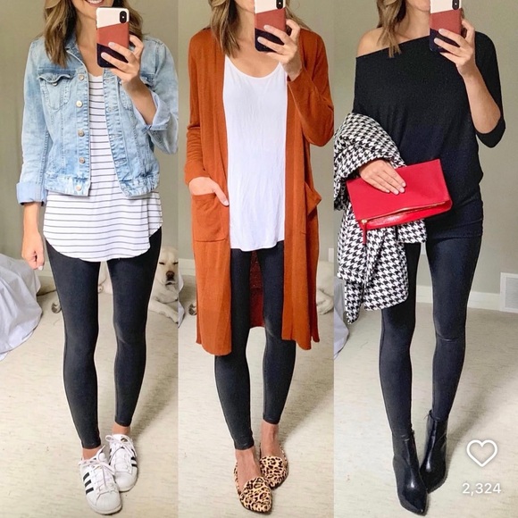 $35-NWT Spanx Faux Leather Leggings Retail $98 - Picture 3 of 6